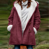 Women's Winter Jacket | Faux Fur Lined | Cozy - Red