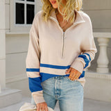 Women's Winter Sweater Warm & Comfortable - White-Blue