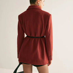 Women's Wool-Blend Blazer | Shoulder Pads | Autumn