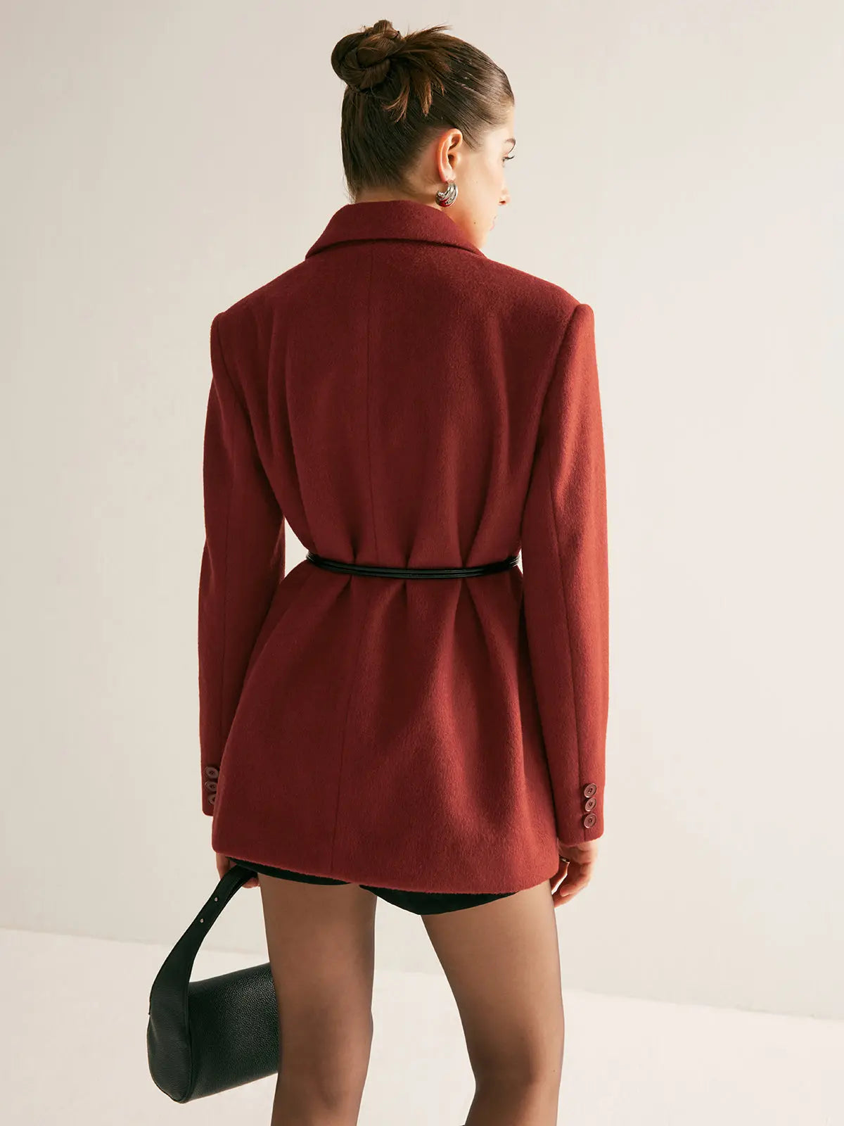 Women's Wool-Blend Blazer | Shoulder Pads | Autumn