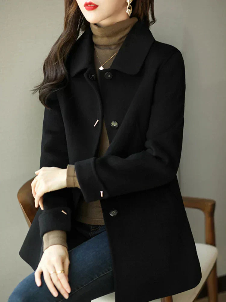 Women's Wool Blend Jacket - Classic Elegant Cut | Fall