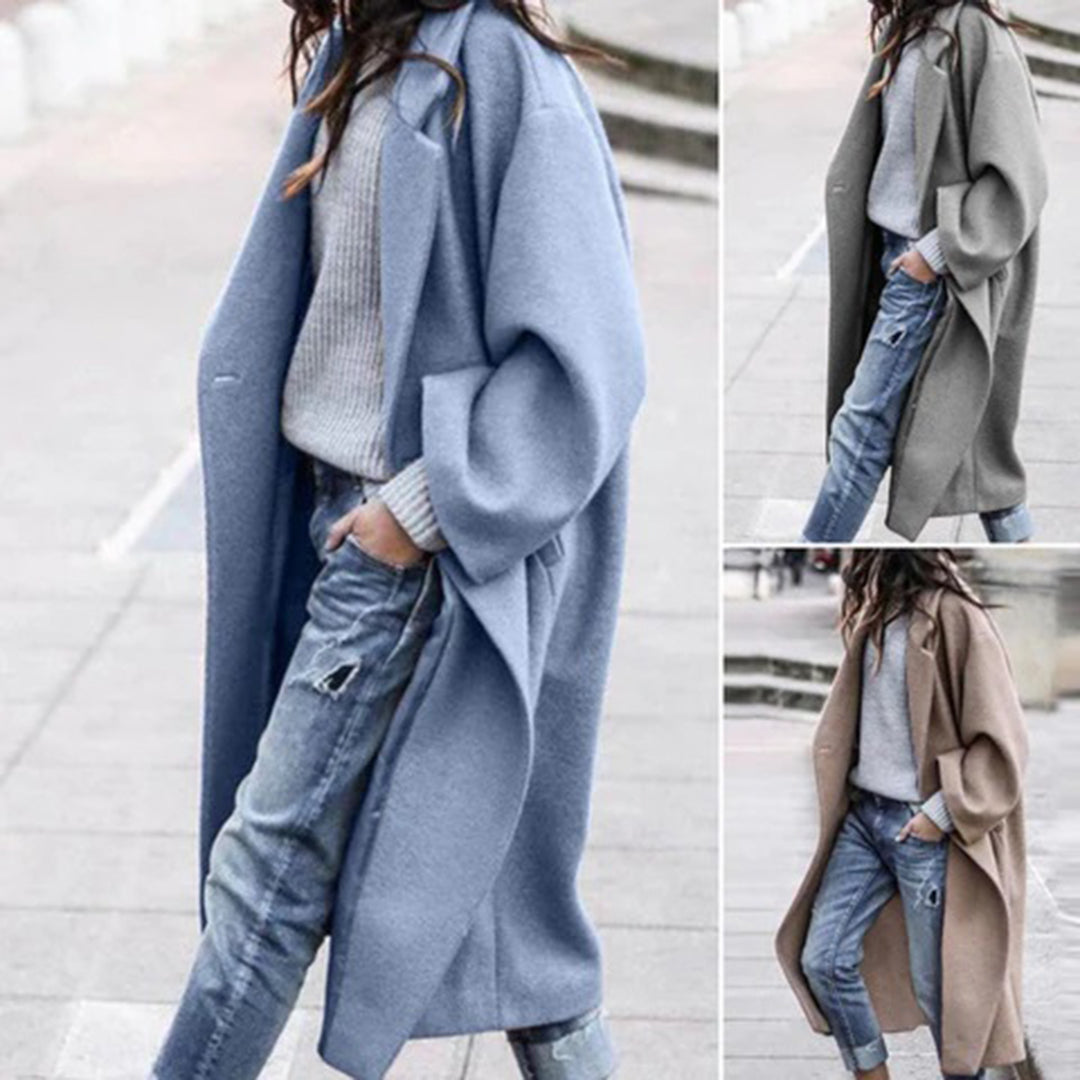 Women's Wool Blend Trenchcoat - Classic Winter Style