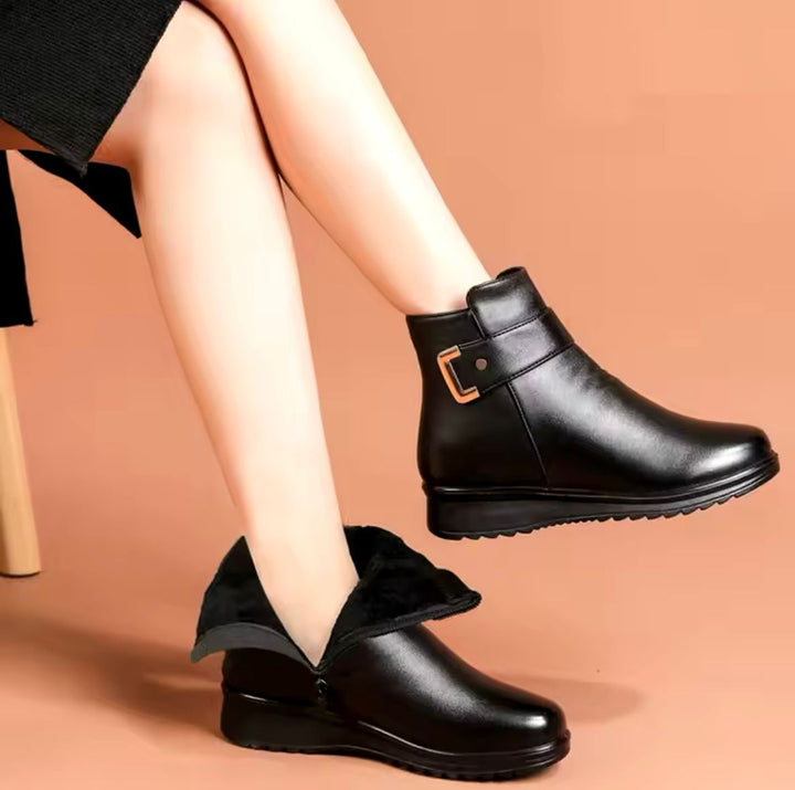 Women's Wool Boots | Elegant | Comfort Support | Autumn - Black