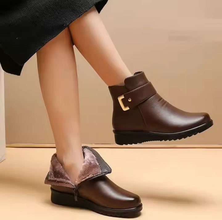 Women's Wool Boots | Elegant | Comfort Support | Autumn - Brown