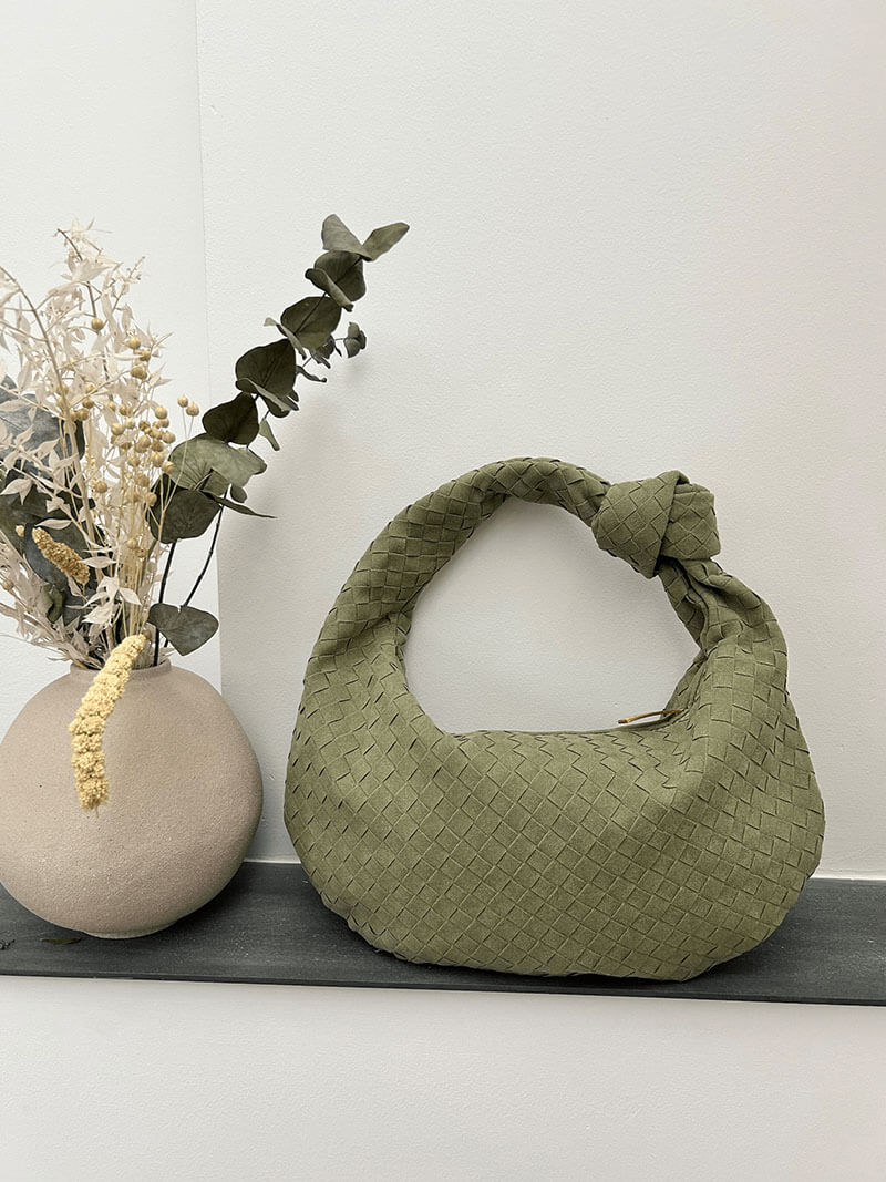 Women's Woven Hobo Bag | Button Detail | Elegant | Summer
