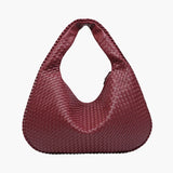 Women's Woven Hobo Bag | Large Capacity | Stylish | Winter - Deep Red
