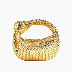 Women's Woven Tote Bag | Braided | Versatile | Autumn - Gold
