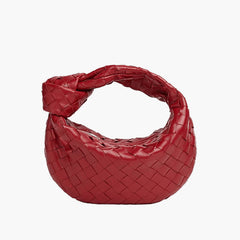 Women's Woven Tote Bag | Braided | Versatile | Autumn - Red