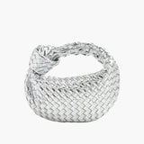 Women's Woven Tote Bag | Braided | Versatile | Autumn - Silver