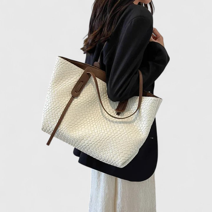Women's Woven Tote Bag - Elegant Everyday Carryall | Summer