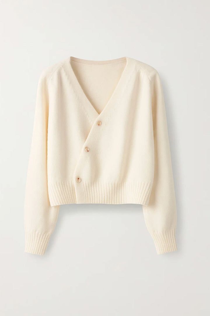Women's Wrap Cardigan | Tailored | Autumn - Cream