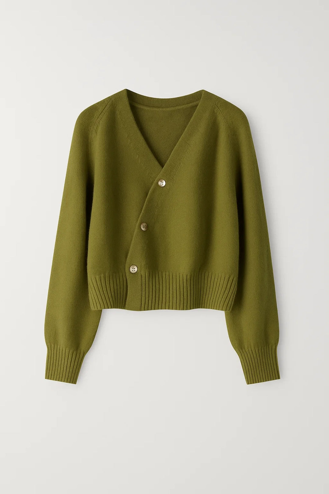 Women's Wrap Cardigan | Tailored | Autumn - Olive Green