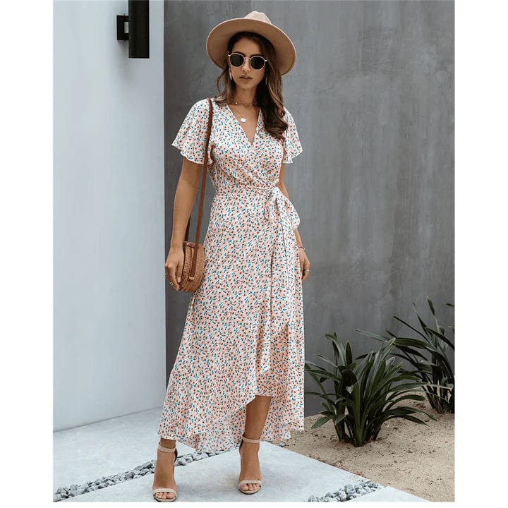 Women's Wrap Dress | Ruffles | Boho Floral | Summer