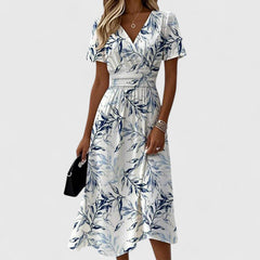 Women's Wrap Dress with Crossover Top - Elegant Day to Night | Spring