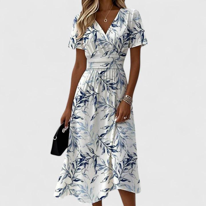 Women's Wrap Dress with Crossover Top - Elegant Day to Night | Spring - White