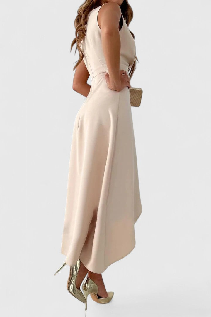 Women's Wrap Midi Dress - Elegant Wedding Guest Style | Spring