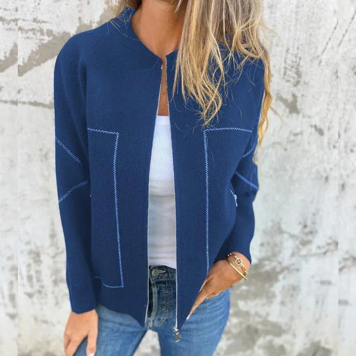 Women's Zip-Up Jacket | Layering | Autumn - Blue