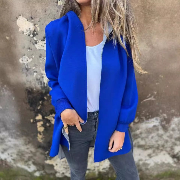 Women's Zip-Up Jacket | Tailored | Minimalist | Spring - Blue
